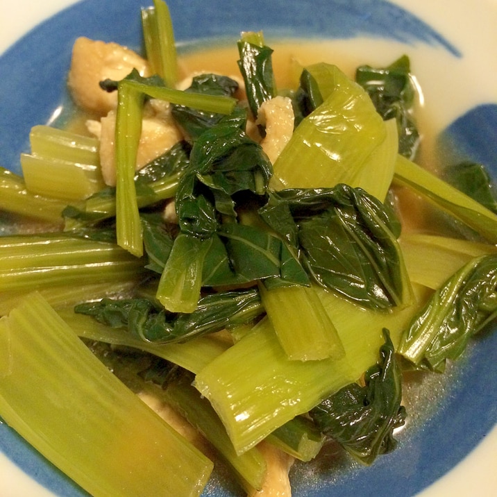 簡単＆ささっと☆しろ菜と油揚げの煮物